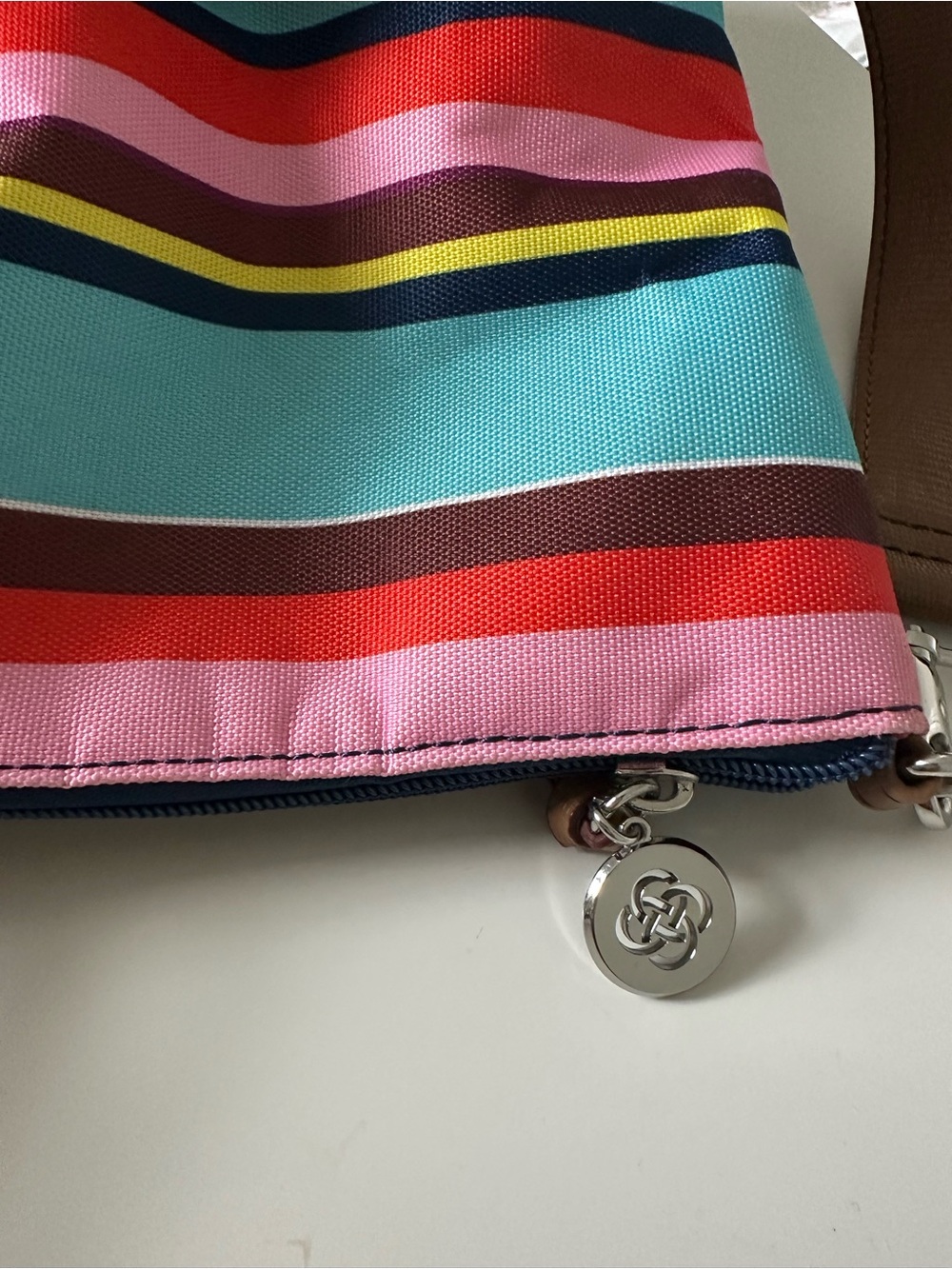 Stella & Dot “Let’s Get Carried Away” Large Weekender Tote | Strped | Travel Bag - Picture 14 of 16